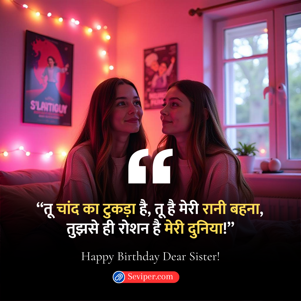 Heart Touching Dear Sister Birthday Shayari for Sister in Hindi