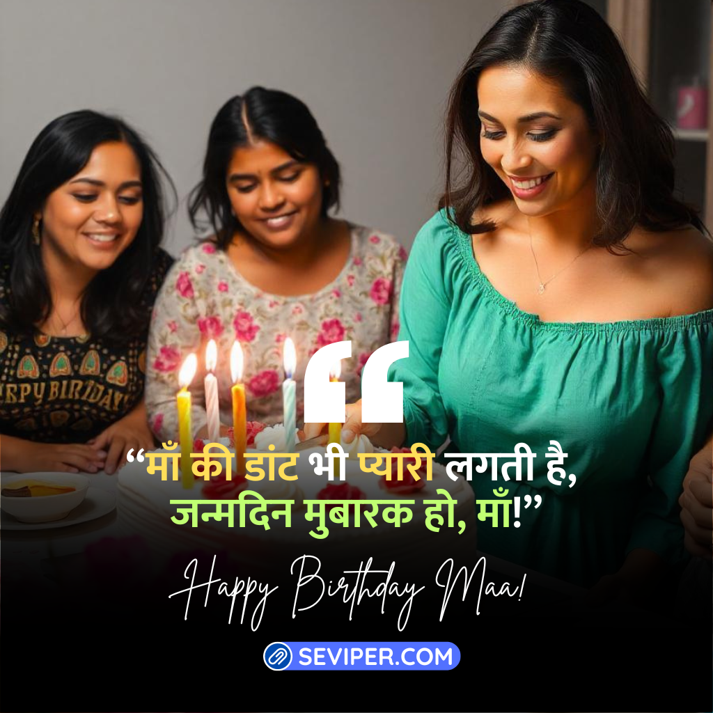 2 Line Mom Happy Birthday Wishes In Hindi 