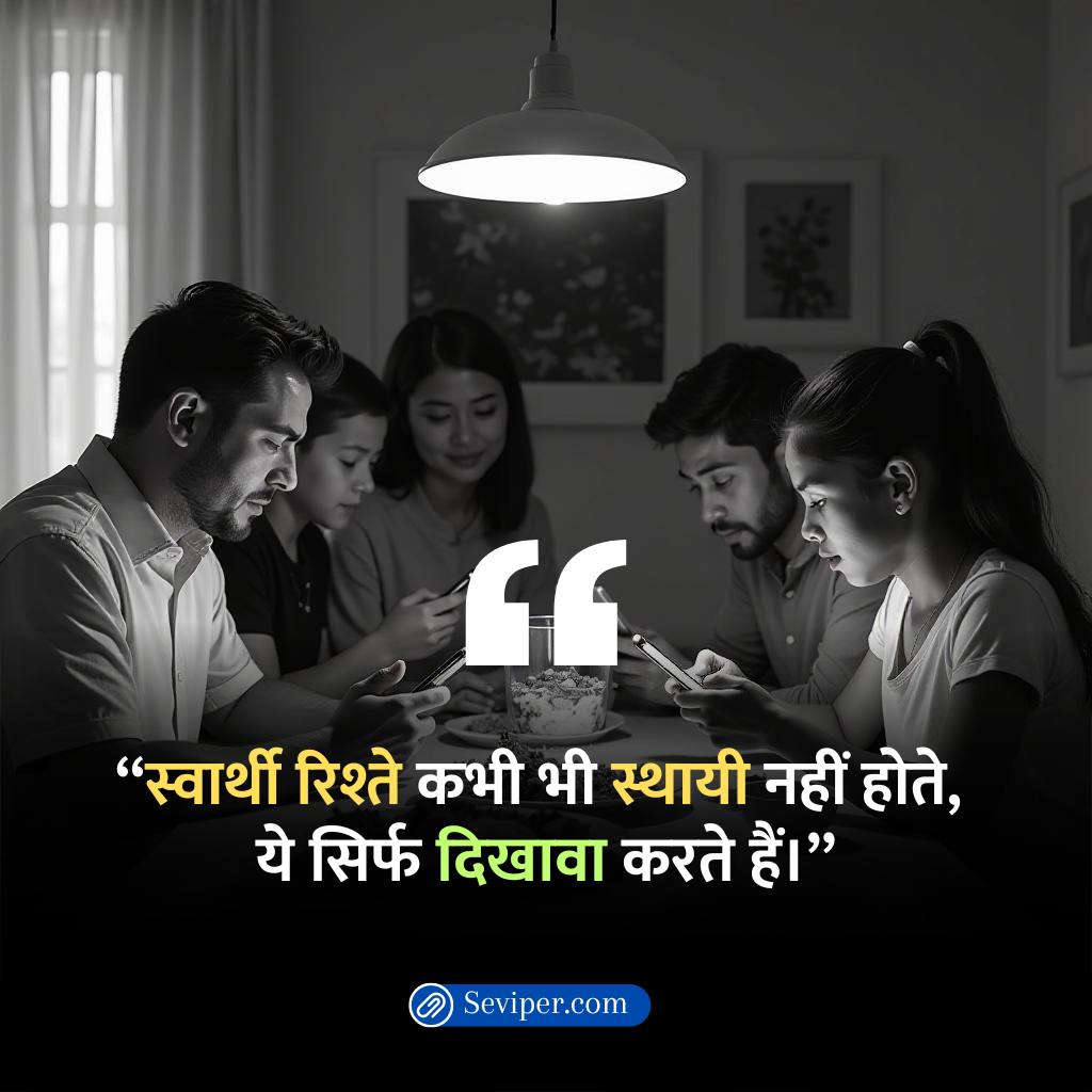 Selfish Family Quotes in Hindi