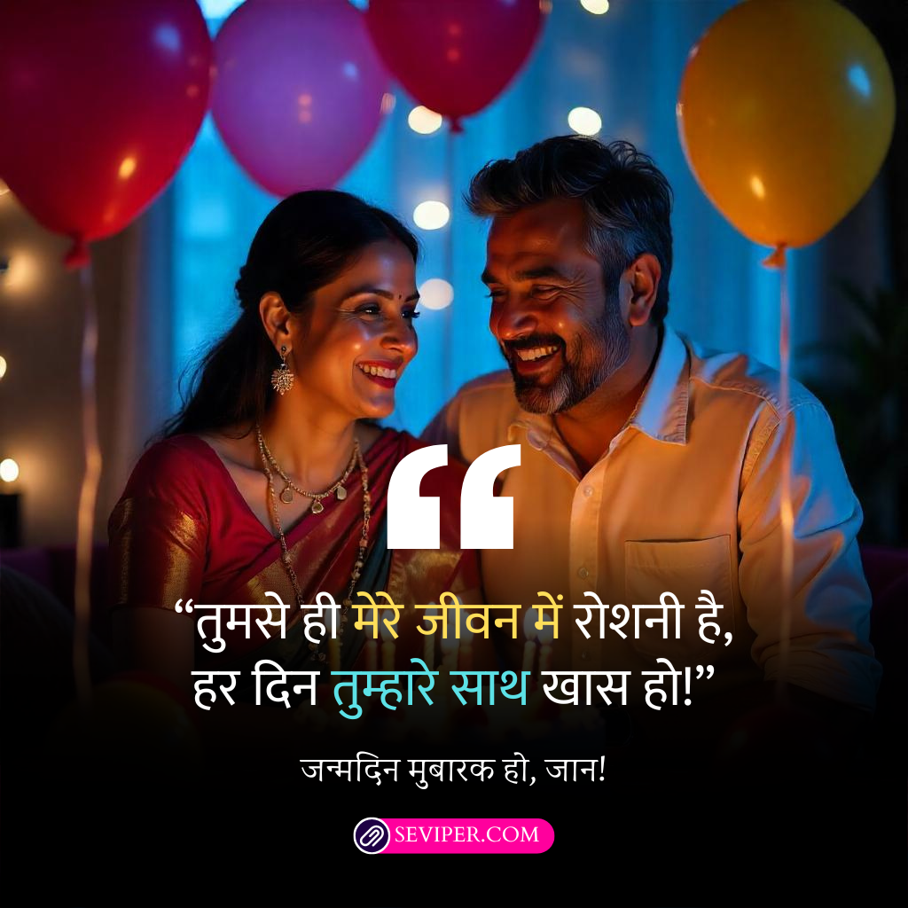 Romantic Birthday Wishes for Husband in Hindi