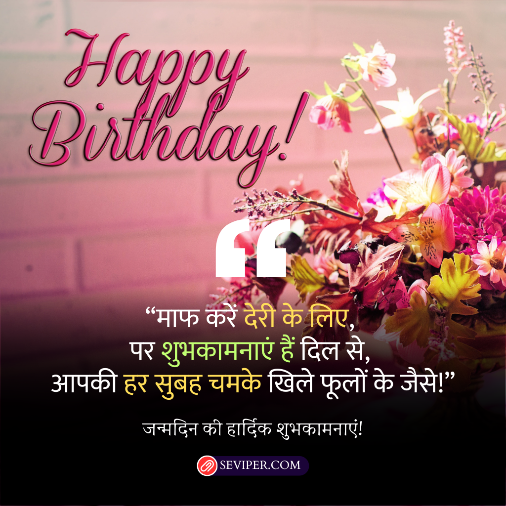 Sorry for Late Wishes Meaning in Hindi